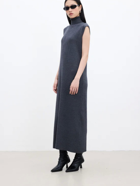 Manuka Sleeveless High Neck Knit Dress
