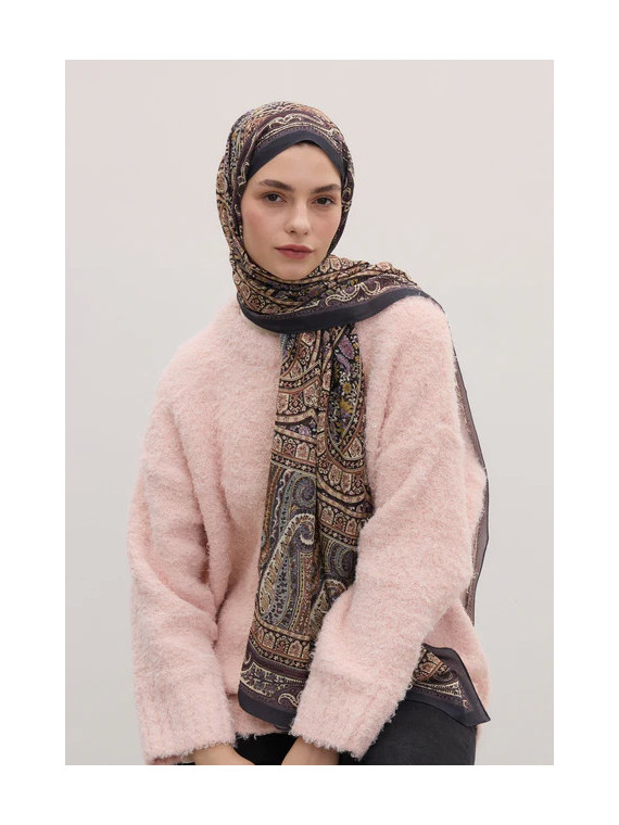 NORDIC PAISLEY DESEN ŞAL ORKİDE
