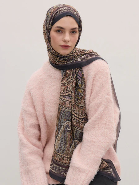 NORDIC PAISLEY DESEN ŞAL ORKİDE