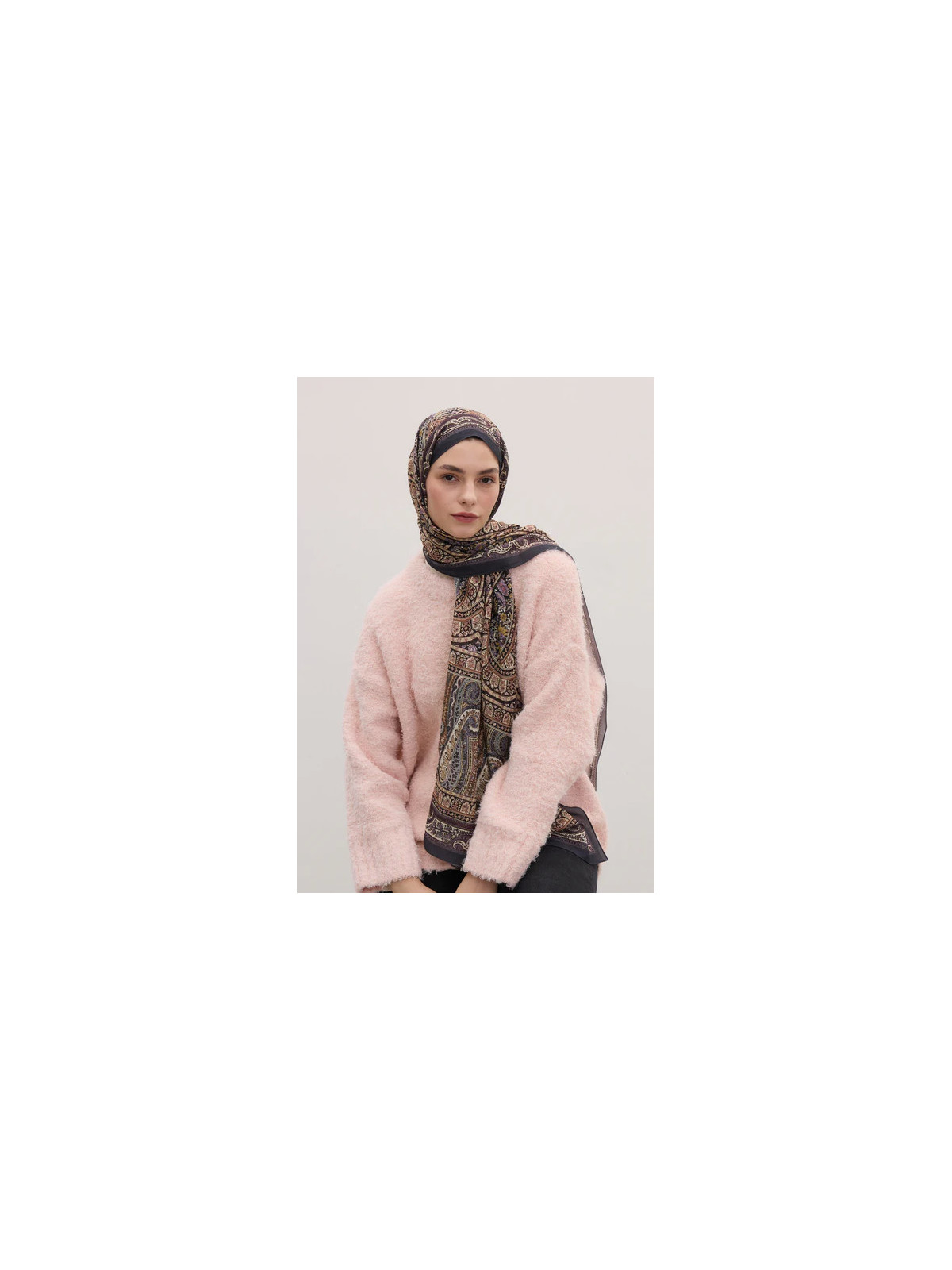 NORDIC PAISLEY DESEN ŞAL ORKİDE