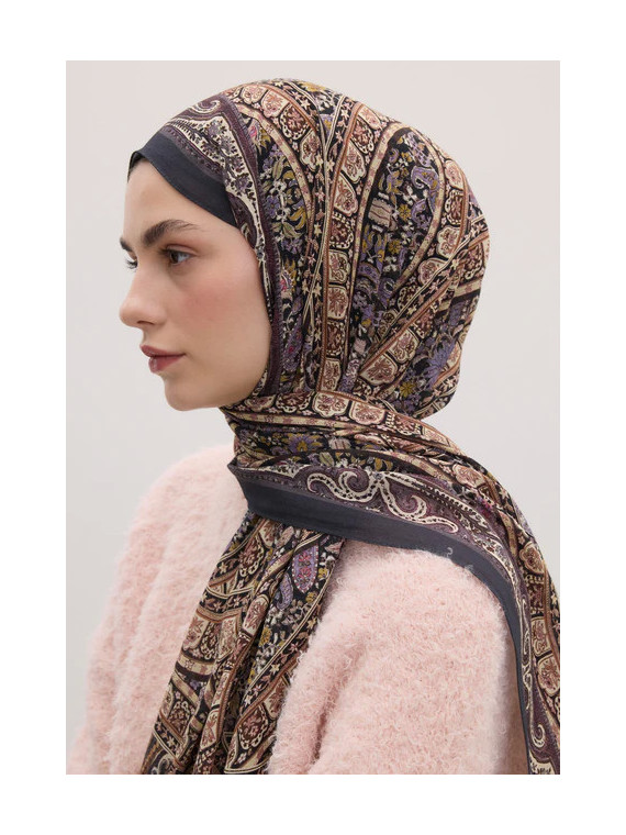 NORDIC PAISLEY DESEN ŞAL ORKİDE