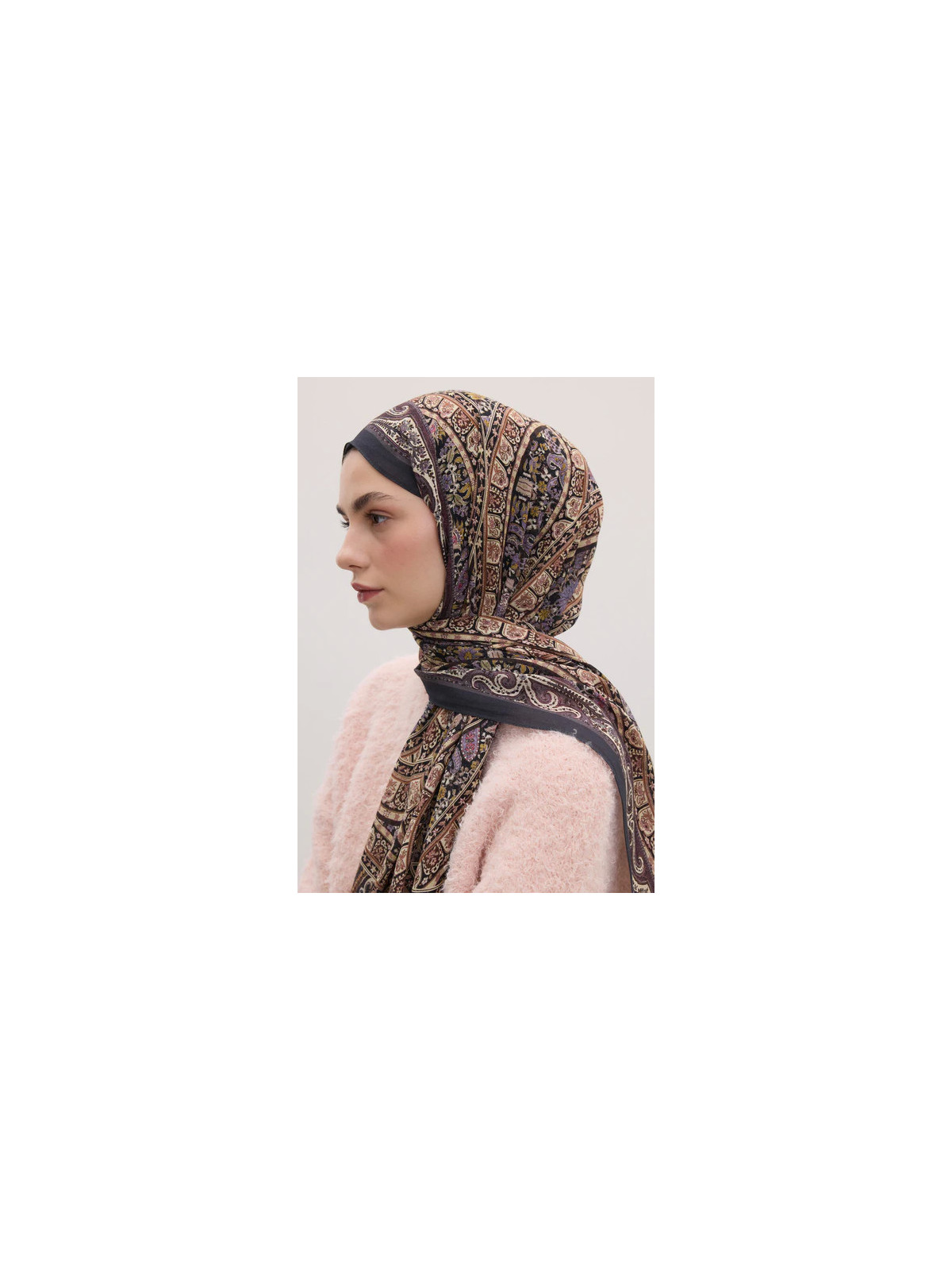 NORDIC PAISLEY DESEN ŞAL ORKİDE