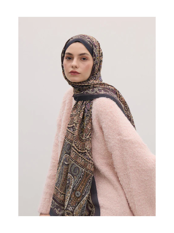 NORDIC PAISLEY DESEN ŞAL ORKİDE
