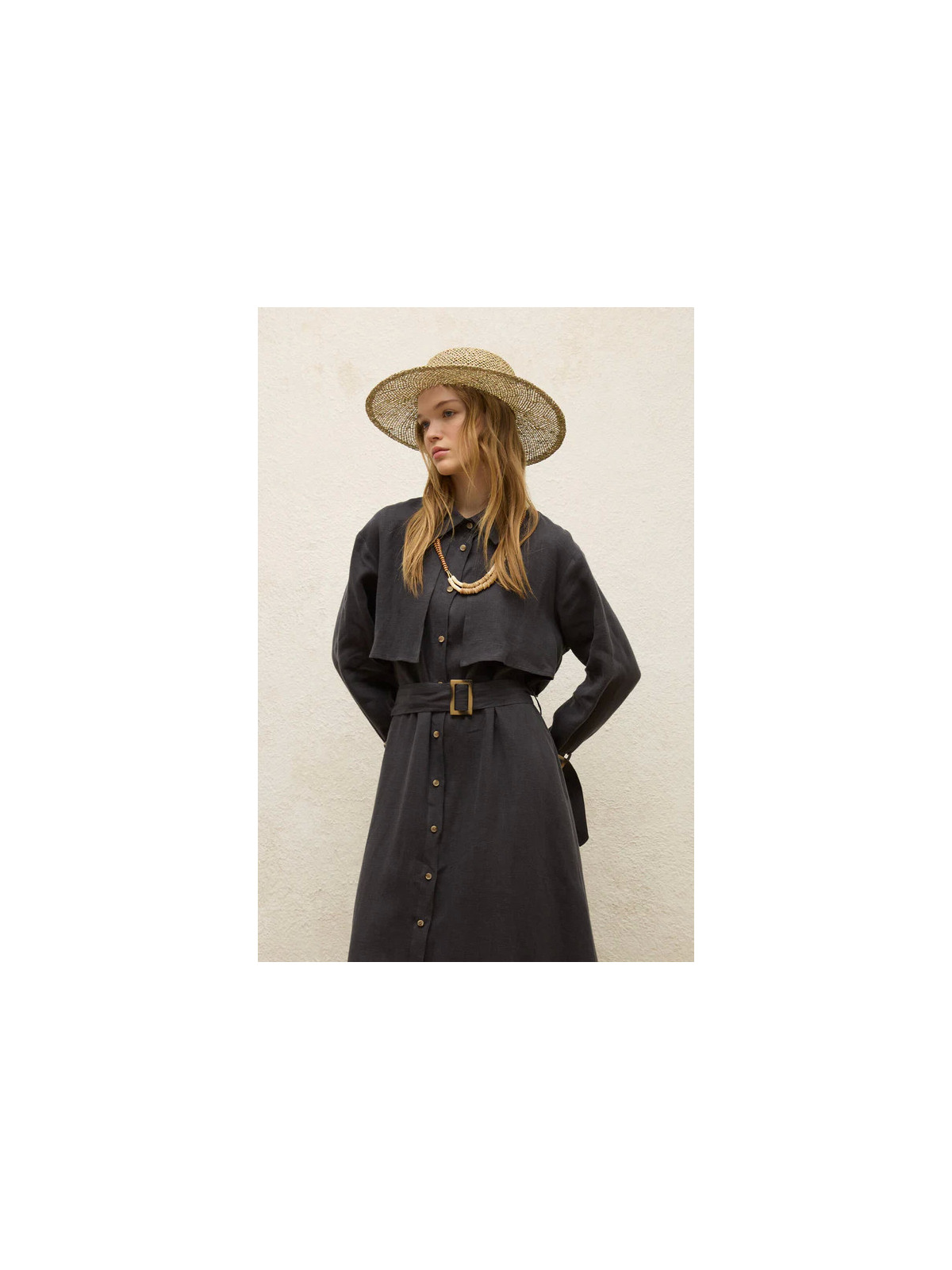 Manuka Linnen trenchcoatjurk
