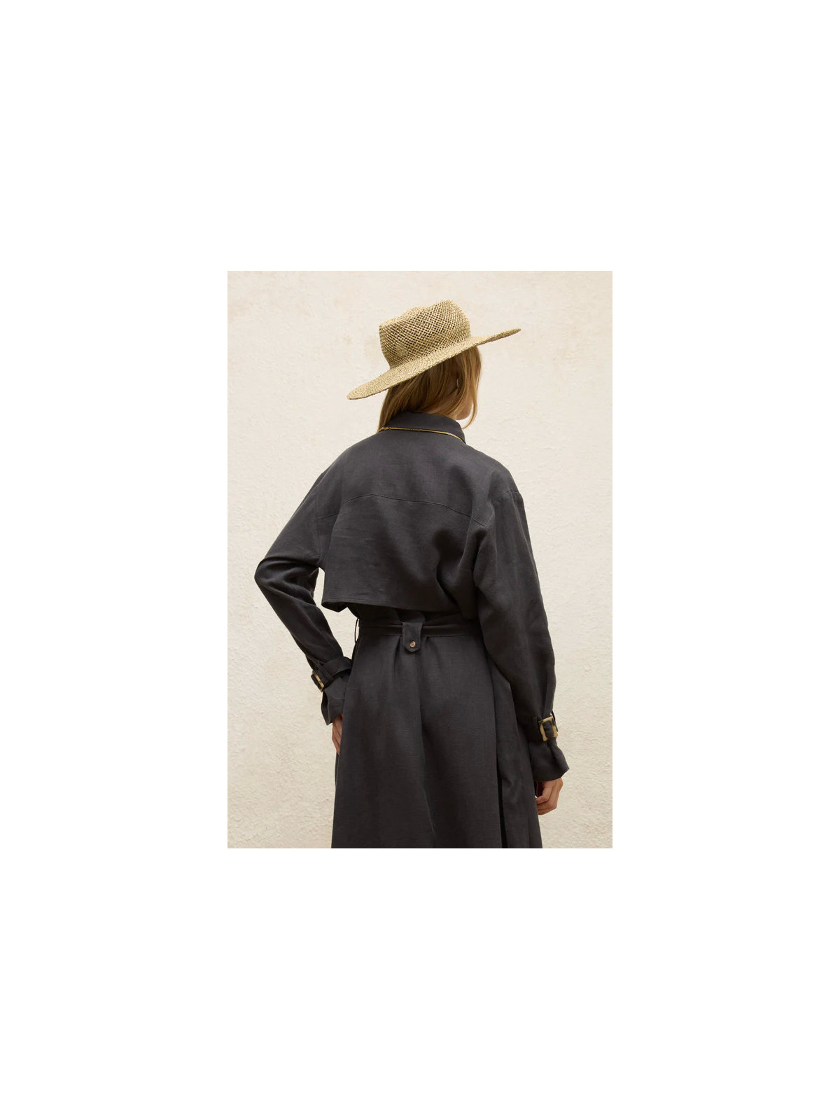 Manuka Linnen trenchcoatjurk