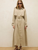 Manuka Linnen trenchcoatjurk