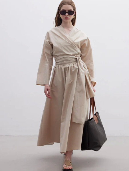 Manuka Premium shirt in kimonostijl