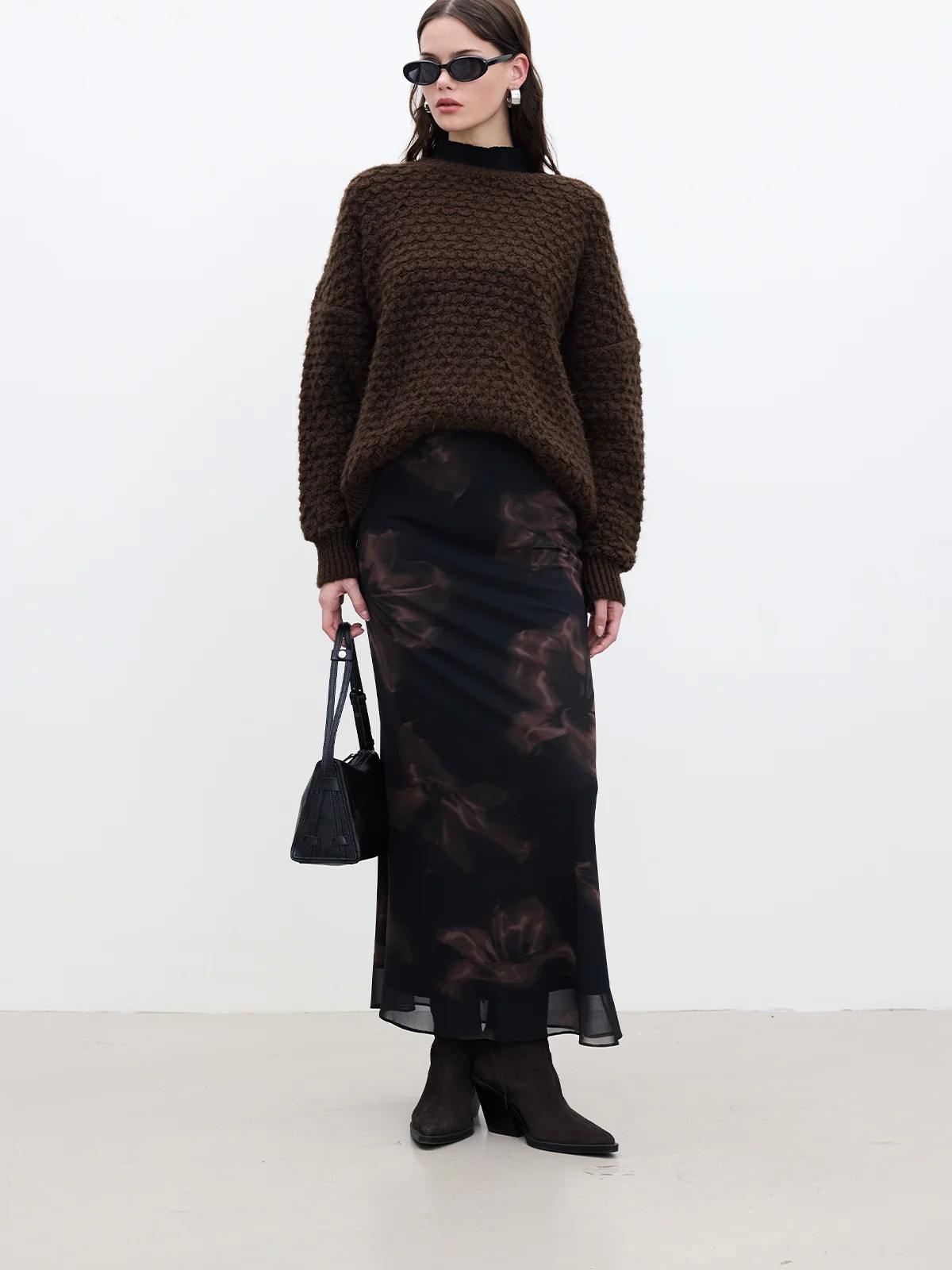Manuka Bloemen Design tule midi-rok Lotus