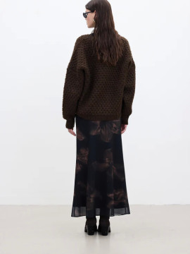 Manuka Bloemen Design tule midi-rok Lotus