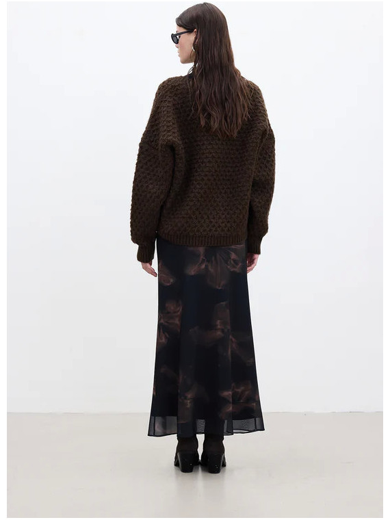 Manuka Bloemen Design tule midi-rok Lotus