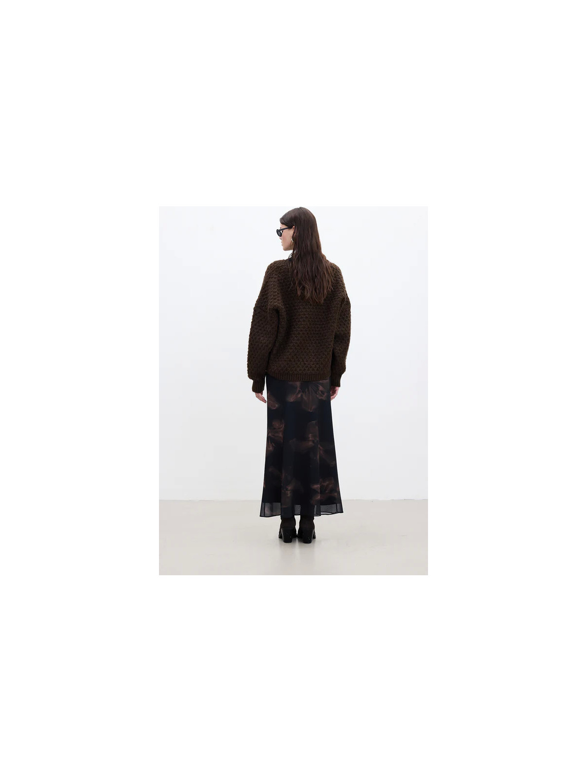 Manuka Bloemen Design tule midi-rok Lotus