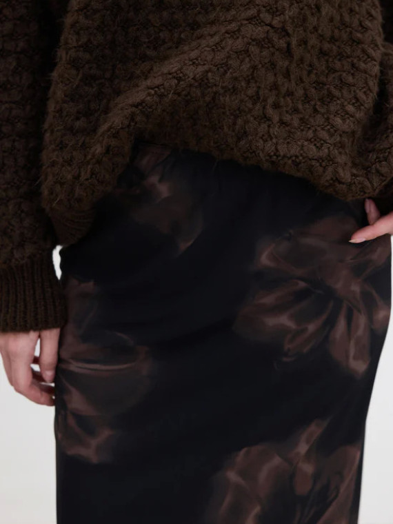 Manuka Patterned Tulle Midi Skirt Lotus