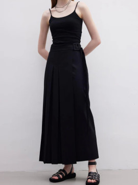 Manuka pleaded wrap skirt
