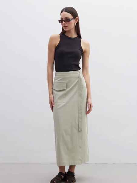 Manuka Wrap Pocket Detail Skirt