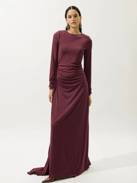 Manuka tie-Detail Evening Dress
