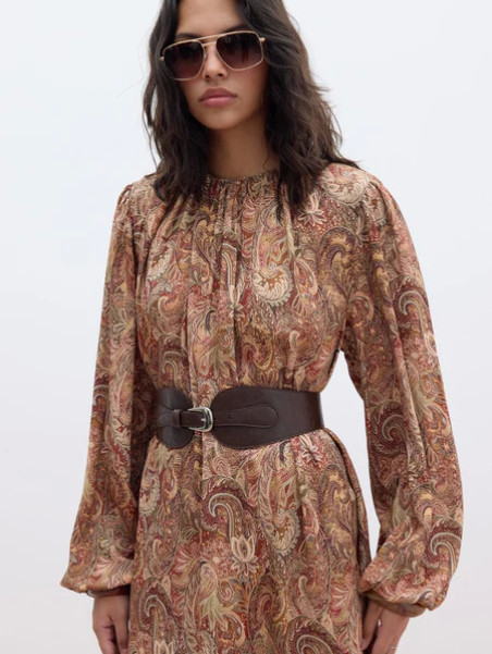 Manuka Belt With Buckle Detail Brown