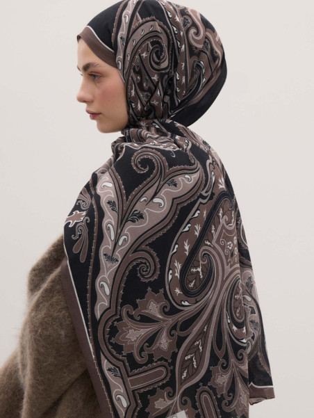 Fresh Scarfs vintage paisley zwart