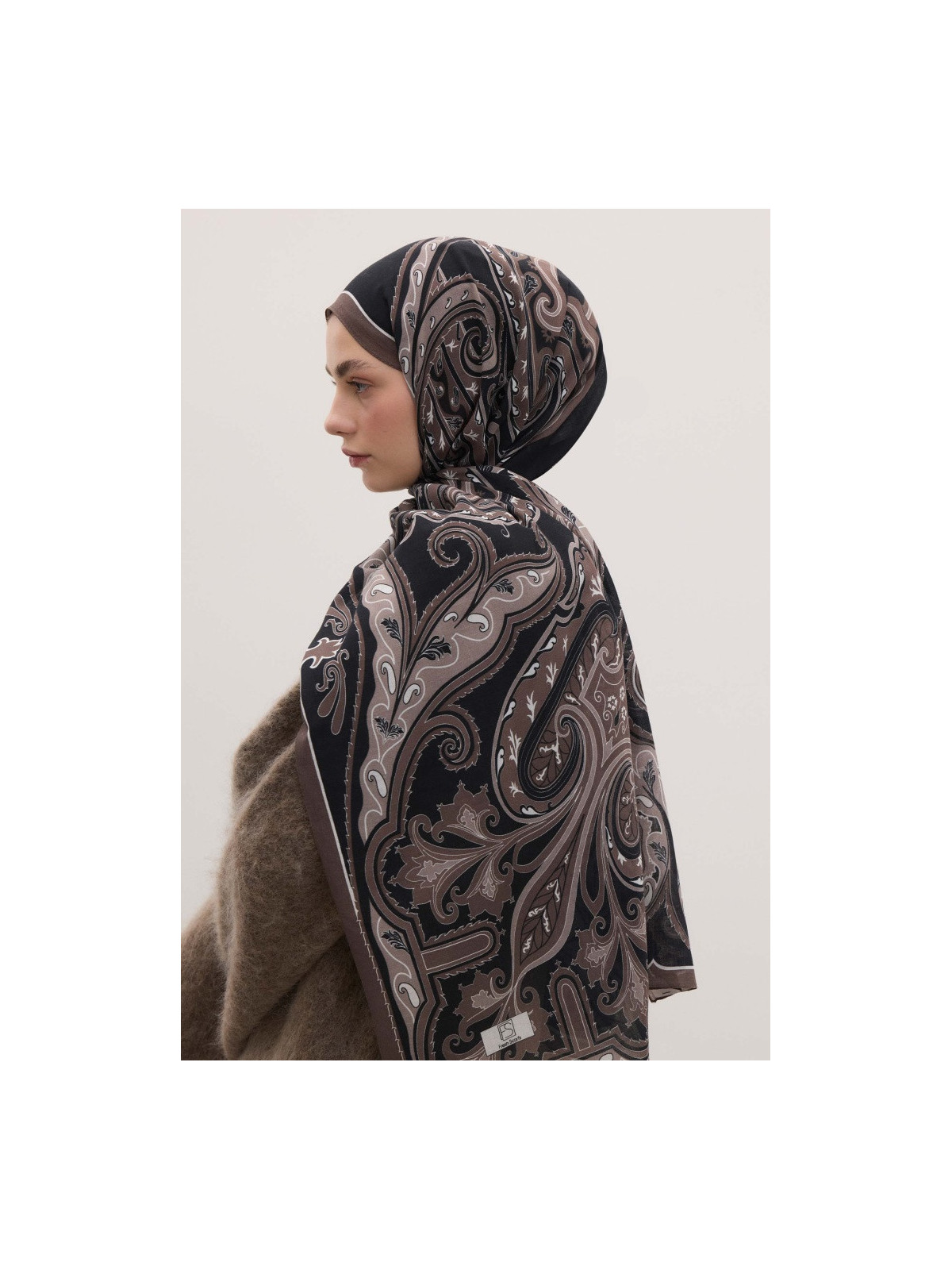 Fresh Scarfs vintage paisley zwart