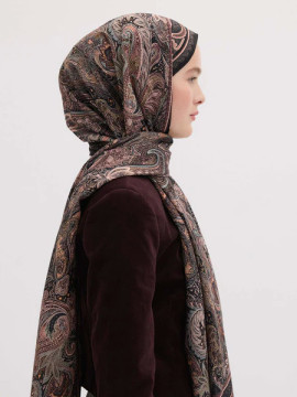 Amora Gepatroonde Hijab Zwart