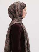 Amora Gepatroonde Hijab Zwart