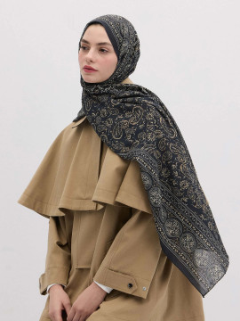 Irene Patterned Hijab Indigo