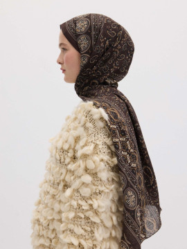 Irene Patroon Hijab roodbruin