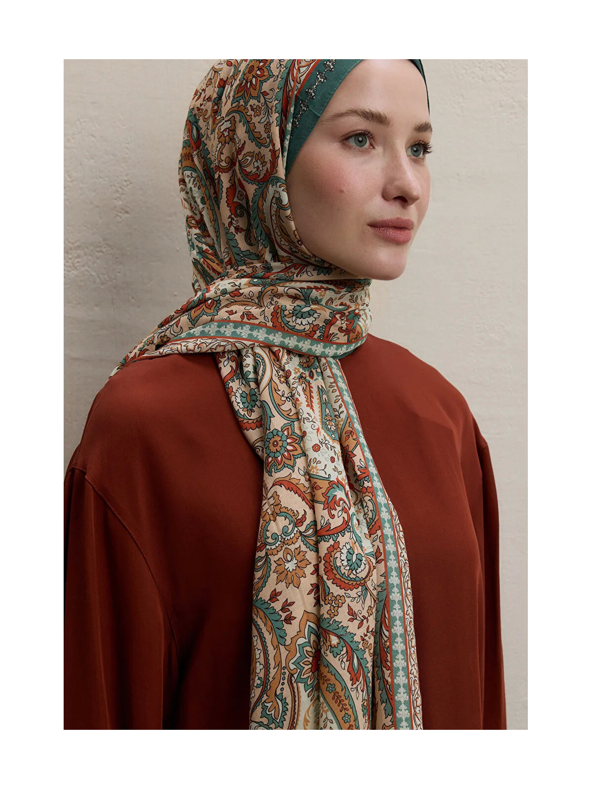 Fresh Scarfs Roze Elegante Patroon Sjaal Zalm