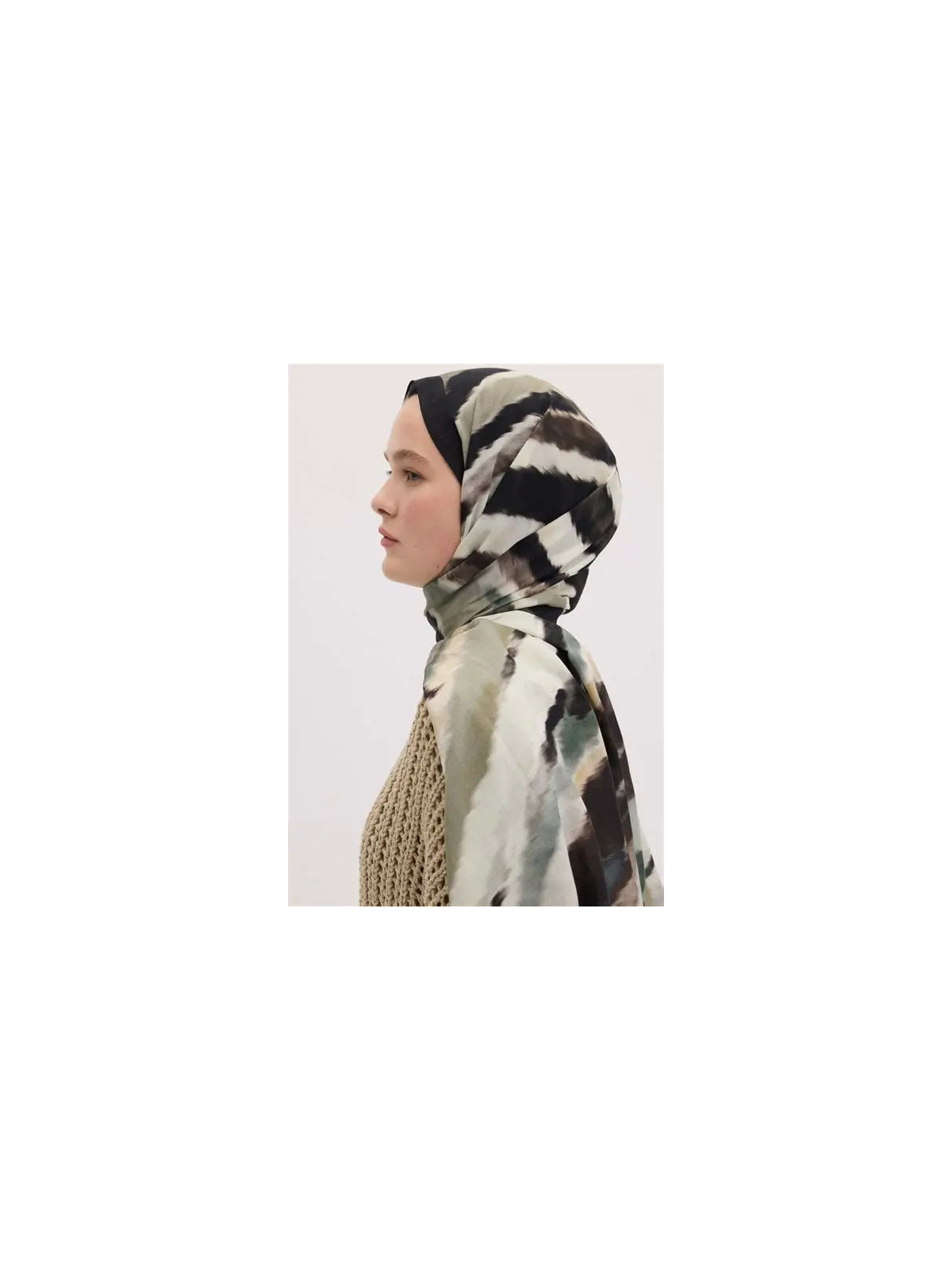 Fresh Scarfs Tie Dye Patroon Sjaal Donkerbruin