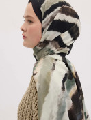Fresh Scarfs Tie Dye Patroon Sjaal Donkerbruin