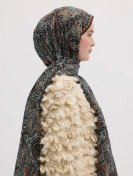 Fresh Scarfs Helene sjaal met patroon bruin | One Touch Boutique