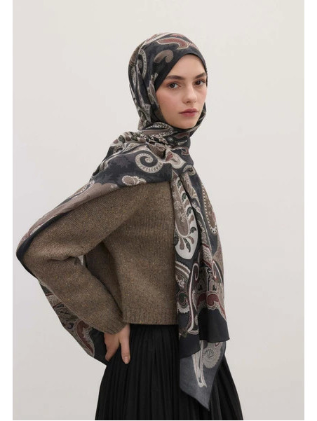 Fresh Scarfs Verse Evrın Sjaal Patroon Zwart