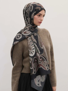Fresh Scarfs Verse Evrın Sjaal Patroon Zwart