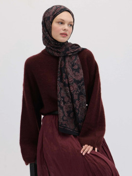 Freda Patterned Hijab Plum