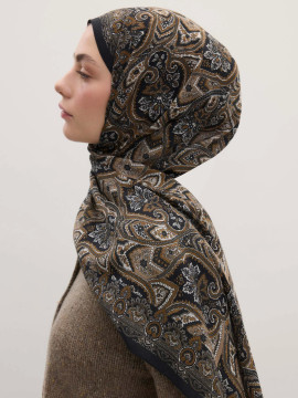 Fresh Scarfs Vintage Echo-patroon Hijab nude