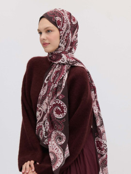 Fresh Scarfs Asenath sjaal met patroon fuchsia | One Touch Boutique