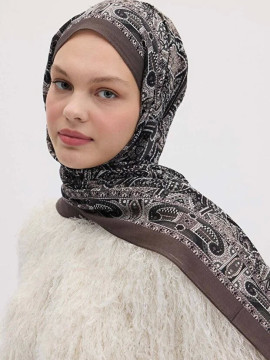 HELENE PATTERNED SCARF SMOKE
