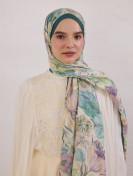 Fresh Scarfs Vintage Tuin Patroon Linnen sjaal Groen