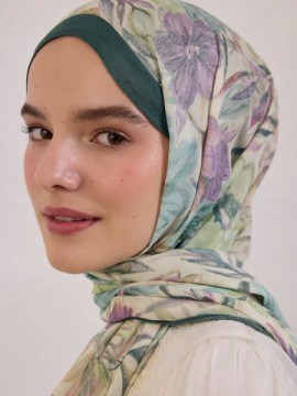 Fresh Scarfs Vintage Tuin Patroon Linnen sjaal Groen