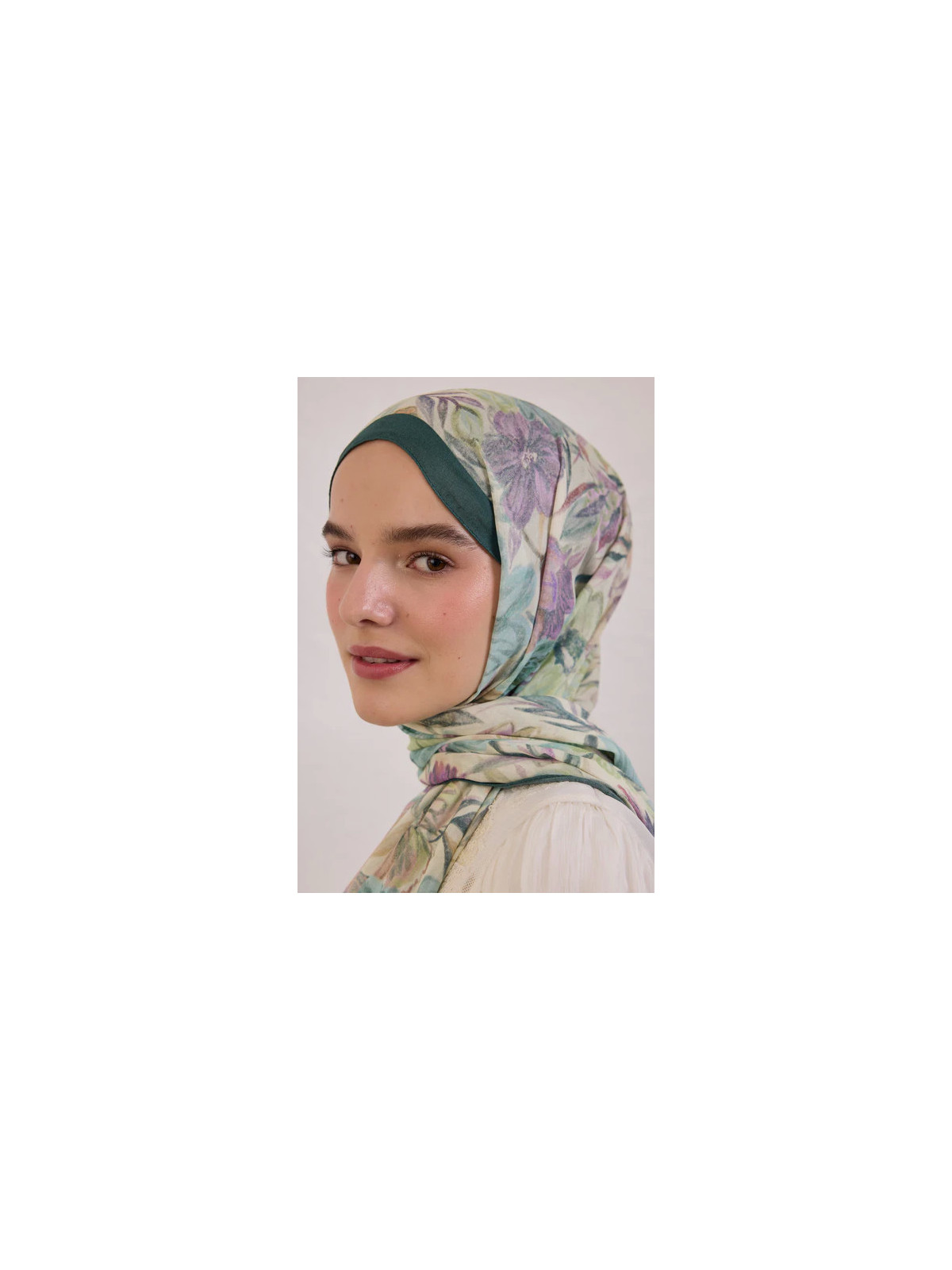 Fresh Scarfs Vintage Tuin Patroon Linnen sjaal Groen