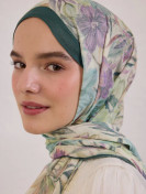 Fresh Scarfs Vintage Tuin Patroon Linnen sjaal Groen