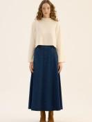 Minikterzi Uitlopende denim rok marineblauw
