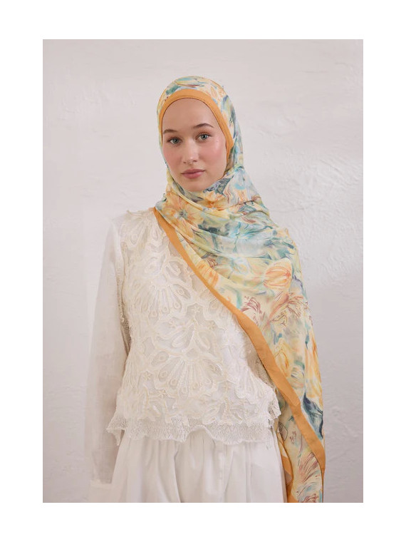 Pure Flora Patroon Rami Hijab Daglicht