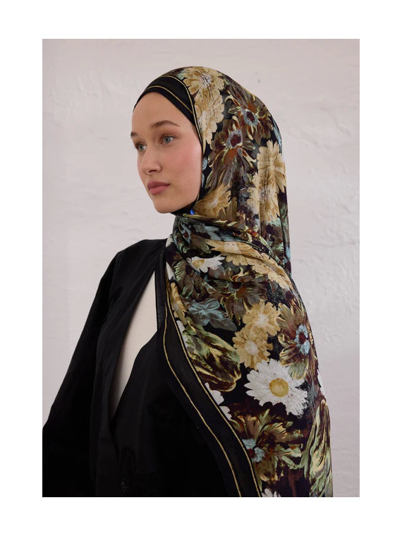 Jasmine Joy Patroon Rami Hijab Zwart