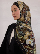 Jasmine Joy Patterned Rami Hijab Black