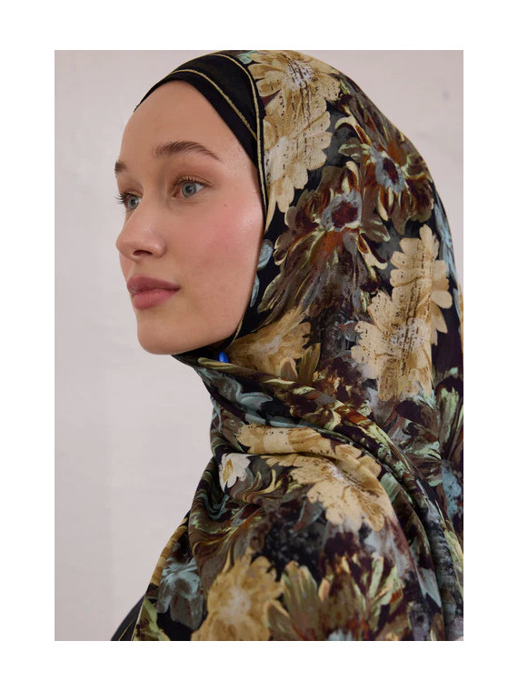 Jasmine Joy Patroon Rami Hijab Zwart