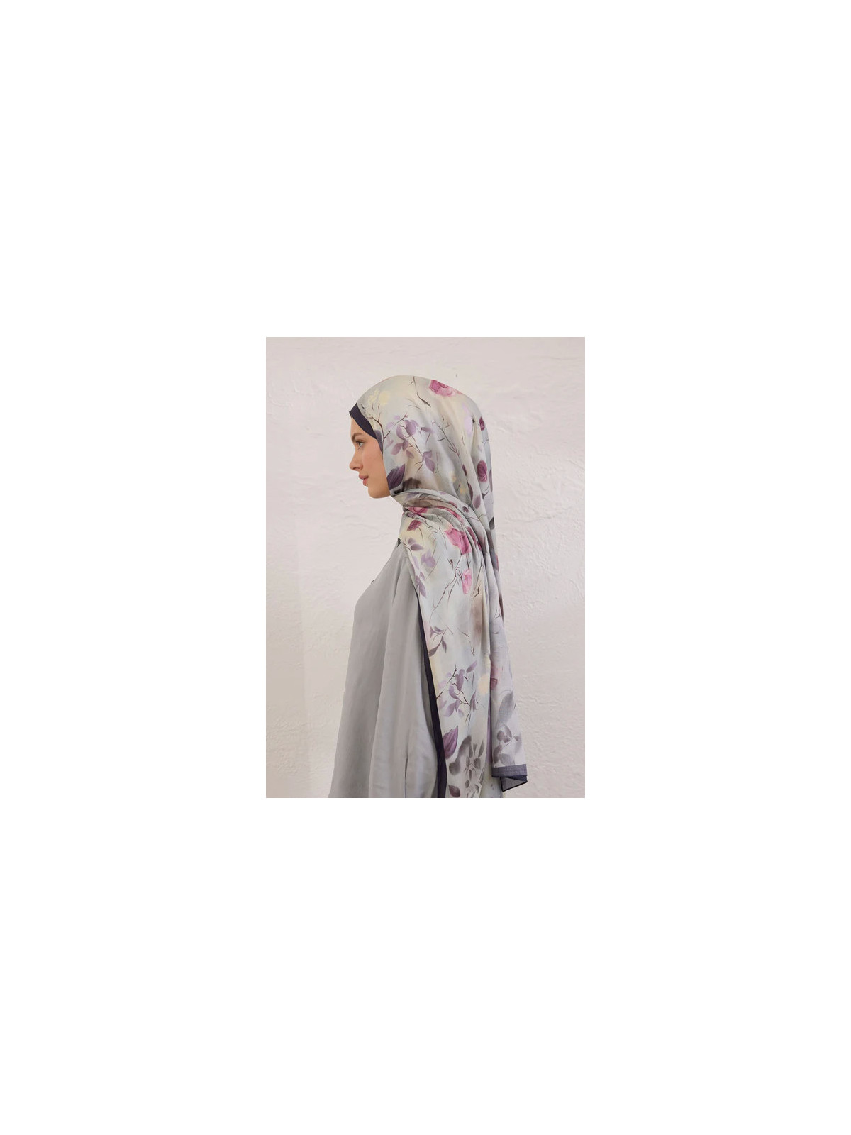 Fresh Scarfs Sweet William patroon Rami hijab zachtblauw