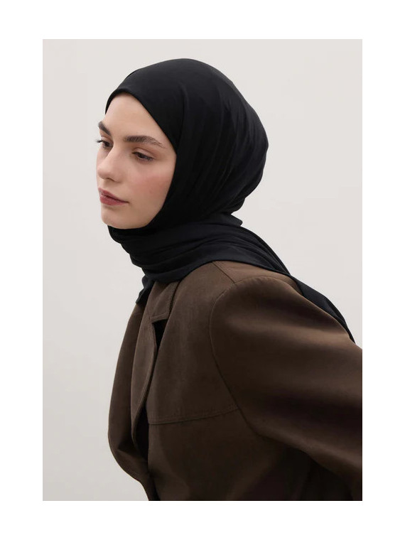 Bamboe Jersey Hijab Zwart