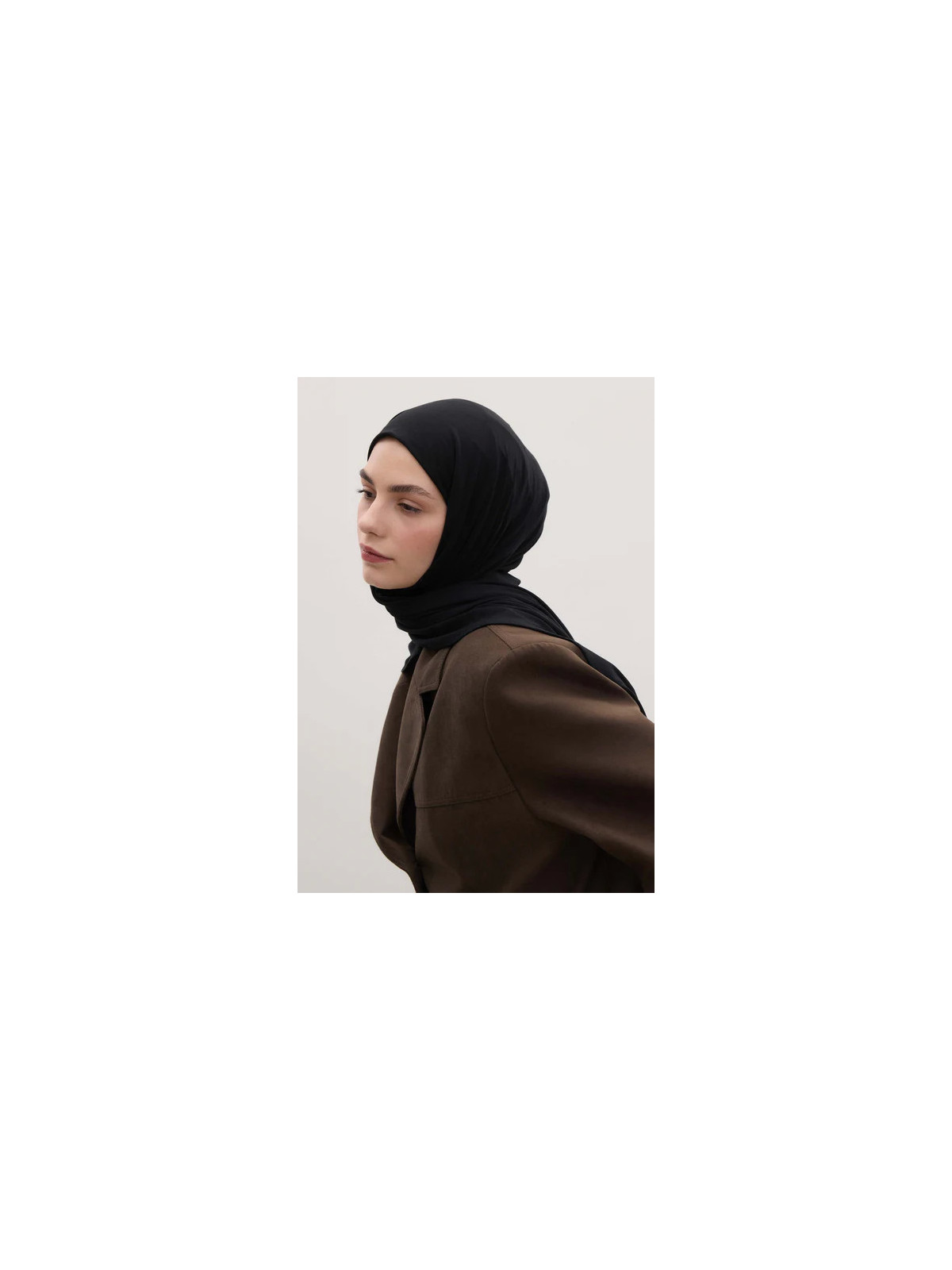 Bamboe Jersey Hijab Zwart