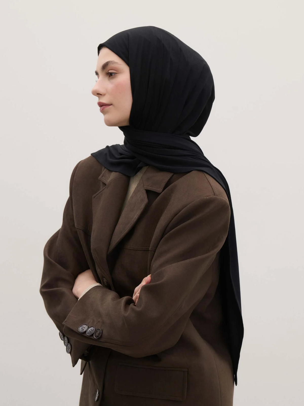 Bamboe Jersey Hijab Zwart