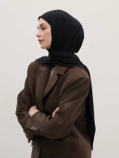 Bamboe Jersey Hijab Zwart